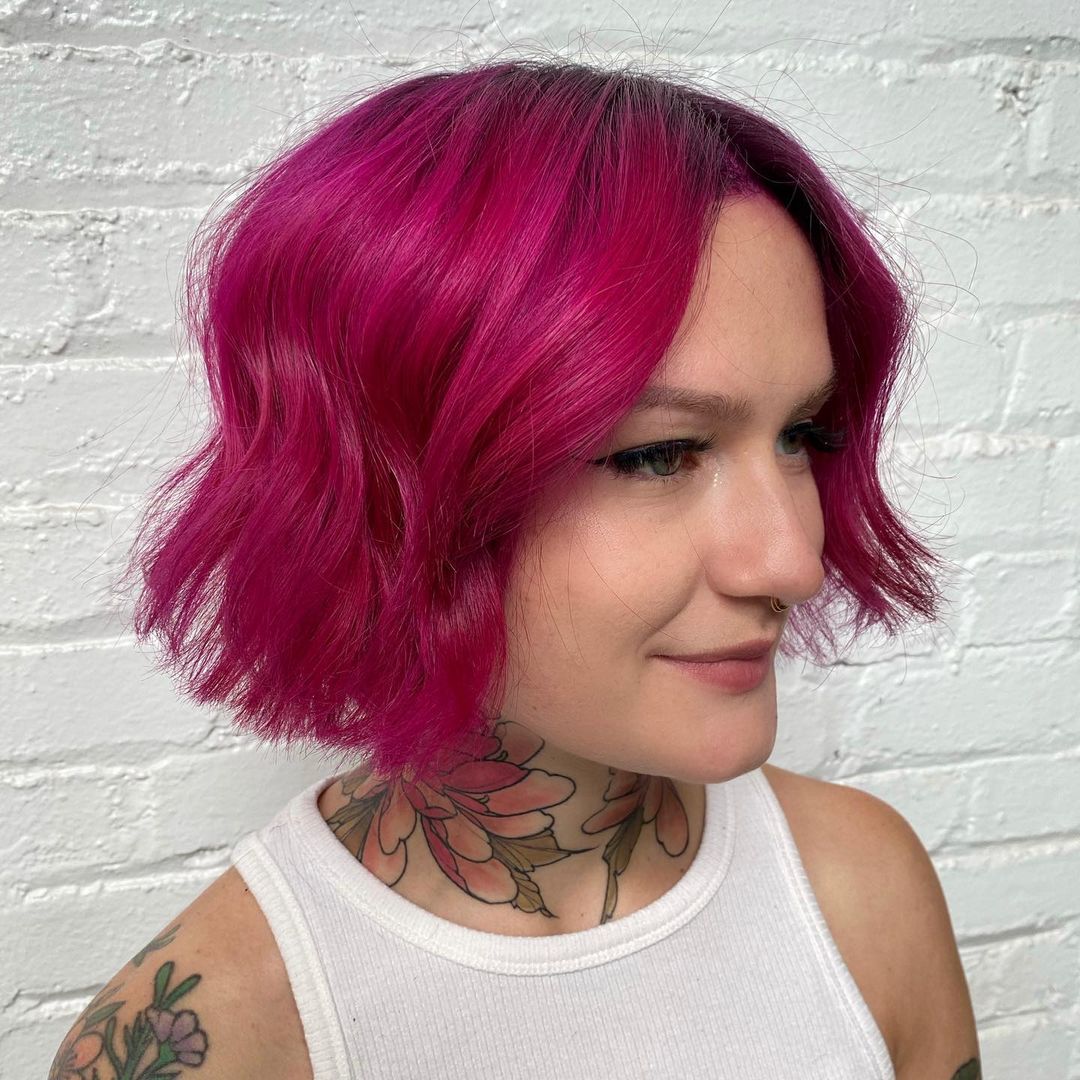 purple pink hair